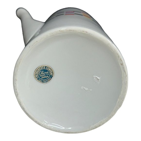 MCM Colorful‎ Checked Coffee Tea Pot Fred Roberts San Francisco Porcelain 1970s - Picture 7 of 12